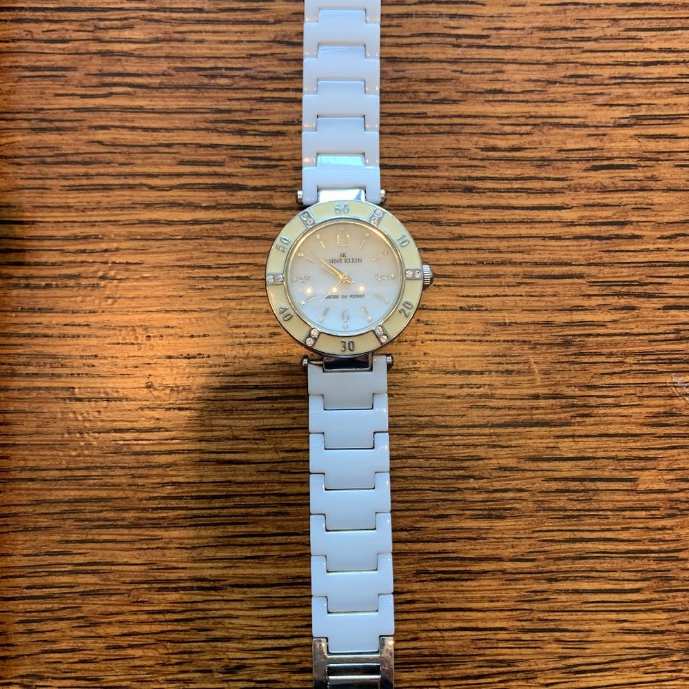Anne Klein White Ceramic Watch Model 10/9417 Y121E
